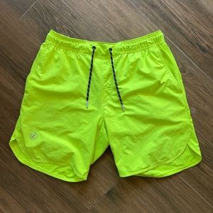 Legends Luka Shorts, Neon Yellow, Medium 7” with Liner